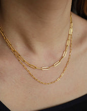 Load image into Gallery viewer, 18k Paperclip Necklace 16” Length