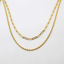 Load image into Gallery viewer, 18k Paperclip Necklace 16” Length
