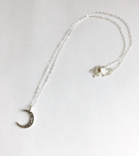Load image into Gallery viewer, Sterling Silver Crescent Moon Necklace
