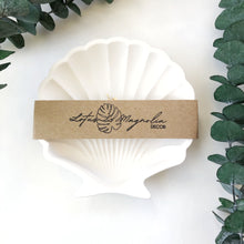 Load image into Gallery viewer, White &amp; Gold Foil Seashell
