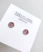 Load image into Gallery viewer, Flamingo Pink Studs 8mm
