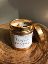 Load image into Gallery viewer, Clear Quartz Soy Candle - Pumpkin Mahogany
